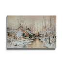 Lever de soleil avec neige