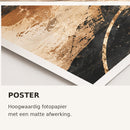 Golden Abstract Flow poster – materiaalvoorbeeld met volledige omschrijving