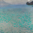 Gustav Klimt – Attersee - Zonder kader: Een rustig meer met turquoise water, subtiele golfpatronen en een verre oever.