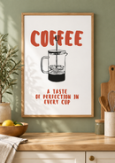 Coffee – A Taste of Perfection in Every Cup in een keuken met een saliegroene muur en berken werkblad