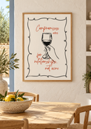 Compromises Are for Relationships, Not Wine in een lichte eetkamer met een houten tafel
