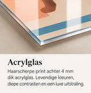 Close-up van acrylglas materiaal met volledige omschrijving
