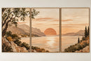 Mediterranean Golden Hour drieluik complete set