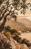 Mediterranean Golden Hour drieluik paneel 1