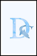 dolfijn alfabet poster