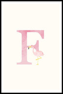 flamingo alfabet poster