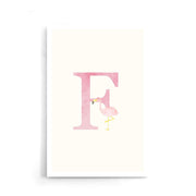 flamingo alfabet poster