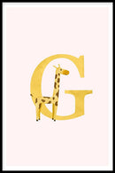 giraffe alfabet poster