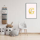 giraffe alfabet poster