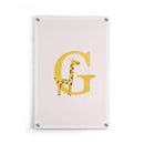 giraffe alfabet poster