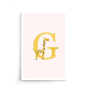 giraffe alfabet poster