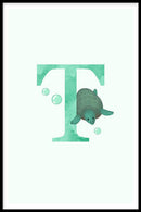 schildpad alfabet poster