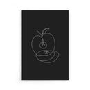 Apple Line Art donker poster