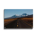 Berg vlakte weg poster