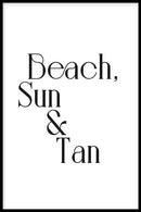 Beach, Sun & Tan - Walljar