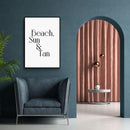Beach, Sun & Tan - Walljar