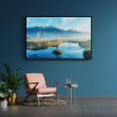 Gebergte water landschap poster