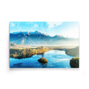 Gebergte water landschap poster
