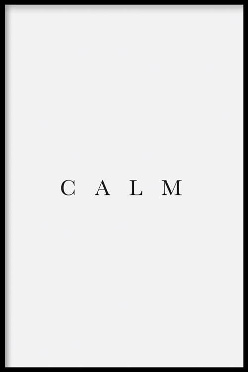 Calmic Poster Bestel de poster met tekst Calm online | Walljar.com