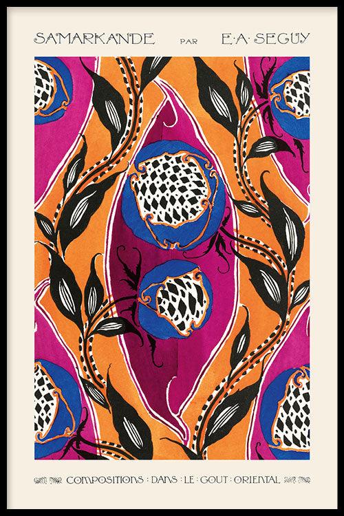 Seguy Pattern Emile-Alain Séguy - Flower pattern Art Nouveau II poster bestellen
