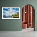 Rivier landschap poster