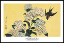 Hokusai - Hydrangea and Swallow - Walljar