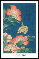 Hokusai - Peonies and Canary - Walljar