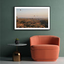 Luchtballonnen landschap poster