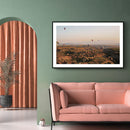 Luchtballonnen landschap poster