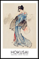 Hokusai woman poster