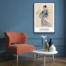 Hokusai woman poster