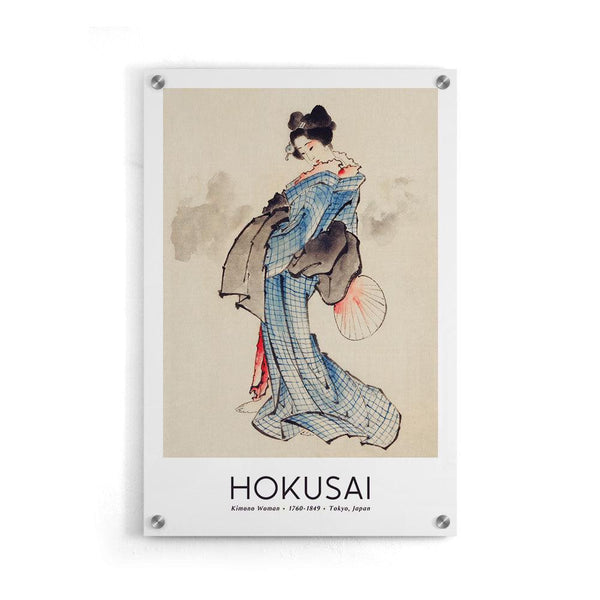 Hokusai woman poster