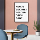 Ken Je Bek Niet Verder Open Dan? - Walljar