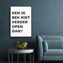 Ken Je Bek Niet Verder Open Dan? - Walljar