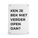 Ken Je Bek Niet Verder Open Dan? - Walljar