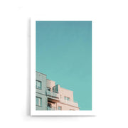 Kleur Contrast Gebouwen - Walljar