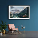 Waterhut landschap poster
