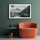 Waterhut landschap poster
