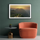 Zonsondergang bergen poster