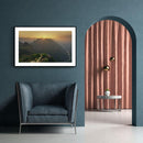 Zonsondergang bergen poster