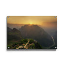 Zonsondergang bergen poster