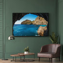 Grot bergen zee poster