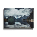 Rivier gebergte reflectie poster