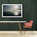 Boot op water mist poster