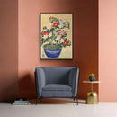 Ohara Koson - Blooming Azalea In Blue Pot - Walljar