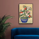 Ohara Koson - Blooming Azalea In Blue Pot - Walljar