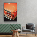 Oranje Vintage Auto - Walljar