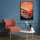 Oranje Vintage Auto - Walljar
