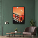 Oranje Vintage Auto - Walljar