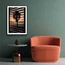 Palmboom Zonsopgang - Walljar